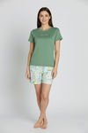 Zivame Citrus Summer Buttersoft Knit Poly Short Set - Pale Blue — thumbnail 4